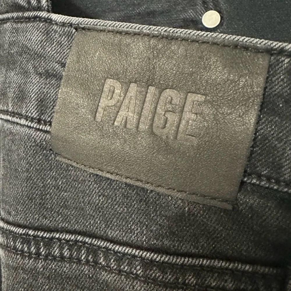 PAIGE NOELLA OVERALL RAW HEM, Size 6/28,  In FADED ZINC, Distressed.